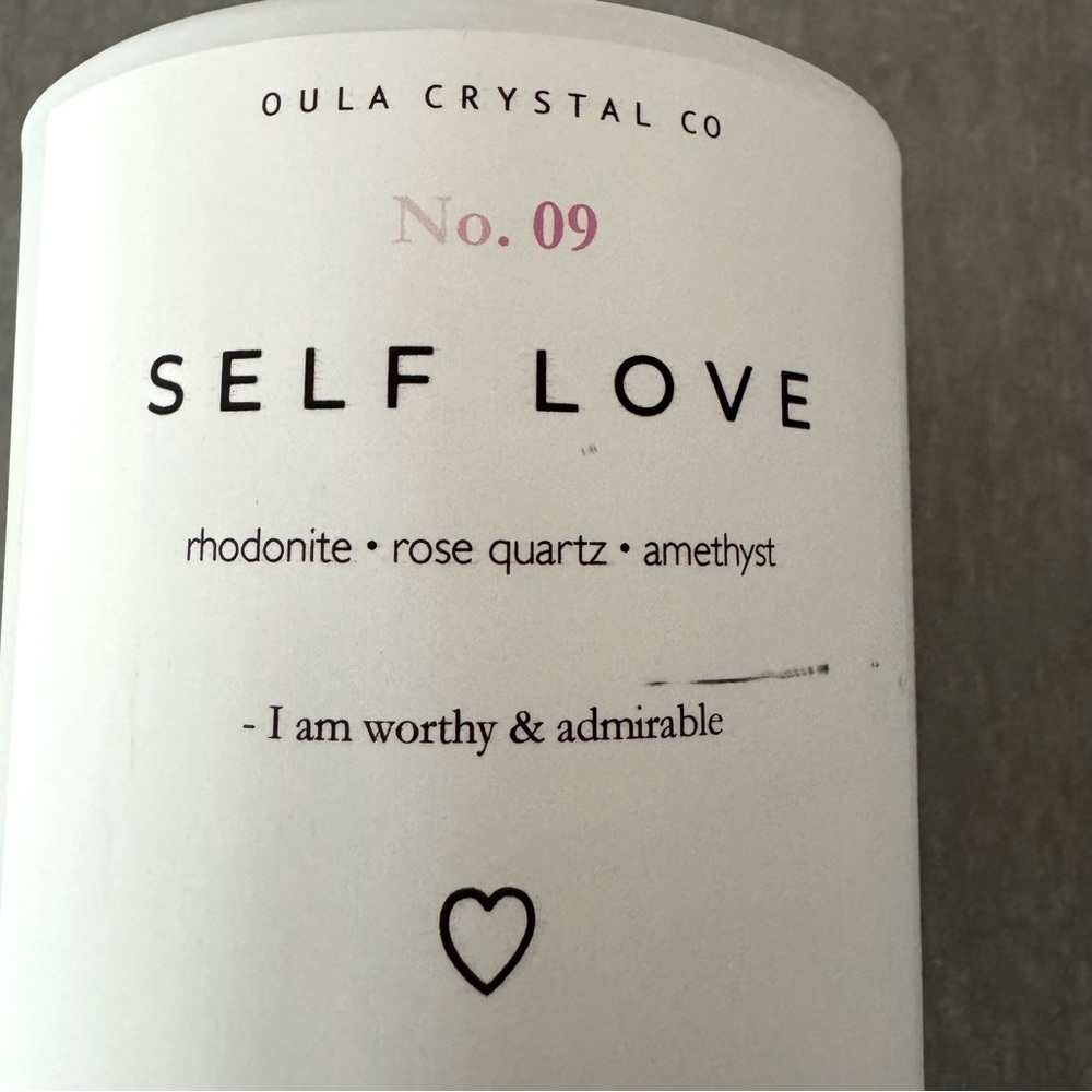 NWT OULA CRYSTAL CO 100% Soy Wax Candle Sparkle Effect Self Love - Picture 7 of 16